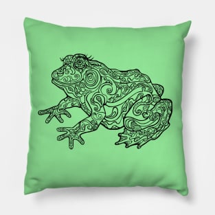 Linework Paisley Frog Pillow