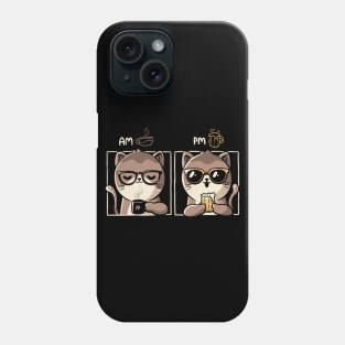 AM PM - Beer Coffee Funny Cat Gift Phone Case