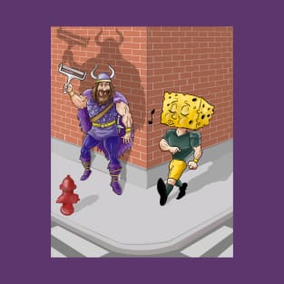 Minnesota Vikings Fans - Kings of the North vs Cheesy Opponent. T-Shirt