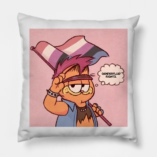 Garfield Pride - Genderfluid rights Pillow