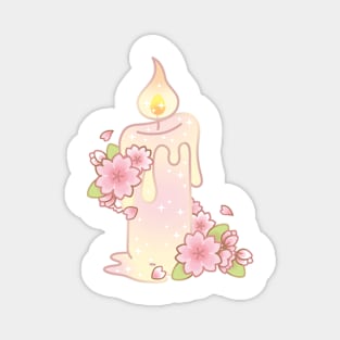 Magical Sakura Cherry Blossoms Floral Candle Stick Magnet