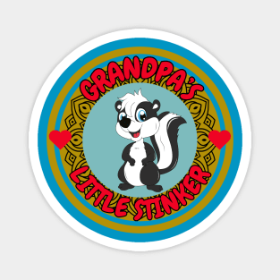 Cute Animal baby skunk grandpa's Little Sticker Love Fritts Magnet