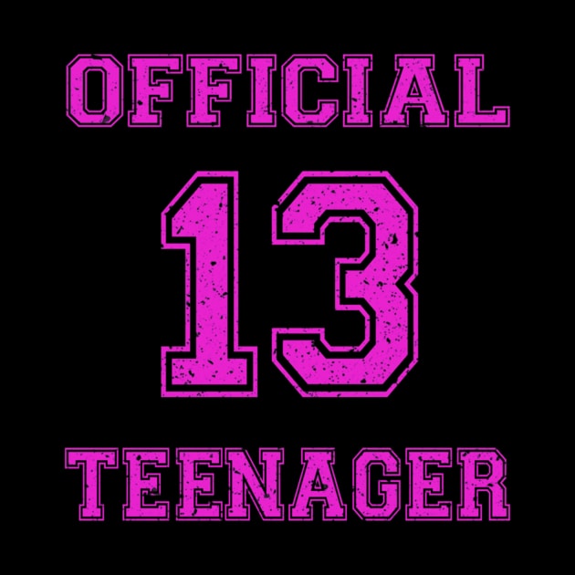 Official Teenager 13th Birthday Funny 13 Years Old by OHC t-shirt