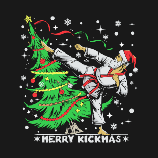 Merry Kickmas Xmas Santa Taekwondo Christmas Tree Judo T-Shirt