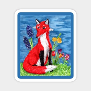 Spring Fox Magnet