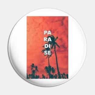 Paradise Palm Trees Under Sunset - Aesthetic Pin