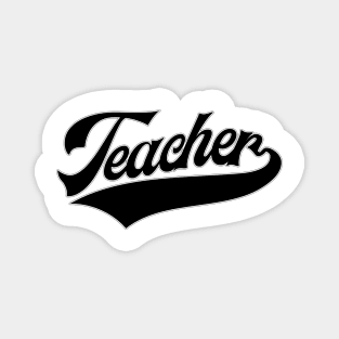 Teacher Script 2 Black Font Magnet