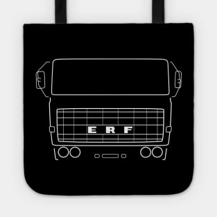 Vintage 1970s ERF B Series lorry white outline graphic Tote