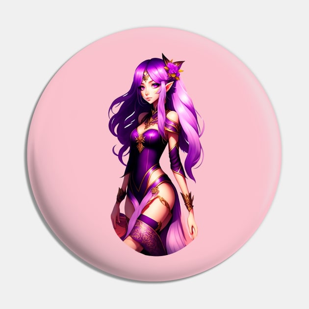 Purple elf girl style Pin by mis_lemona