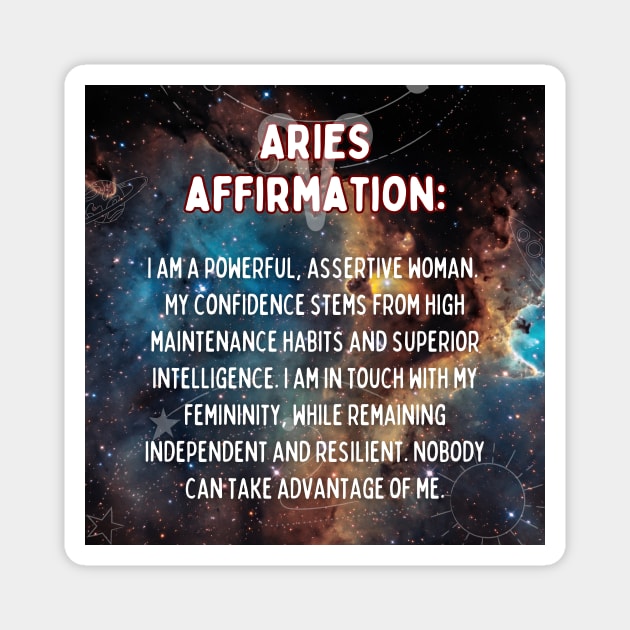 Aries zodiac signs quote - Aries Affirmations Magnet by Zodiac Outlet