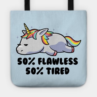 50% Flawless 50% Lazy Cute Unicorn Gift Tote