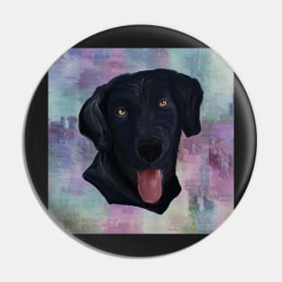 Dog Lover Custom Gifts, Black Lab Graphic Design Painted Abstract Art Labrador Dog Gift Pin