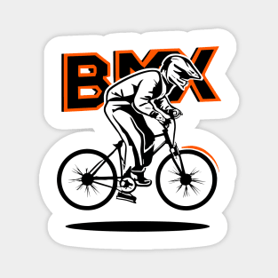 BMX Rider Silhouette for Men Women Kids and Bike Riders Magnet