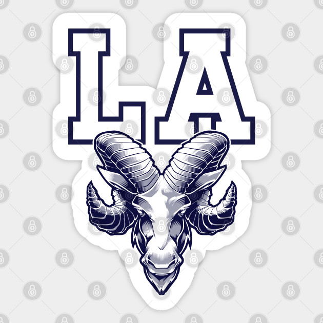La Rams Los Angeles Rams Sticker Teepublic