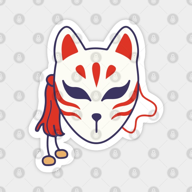 Kitsune Mask Magnet by Tad