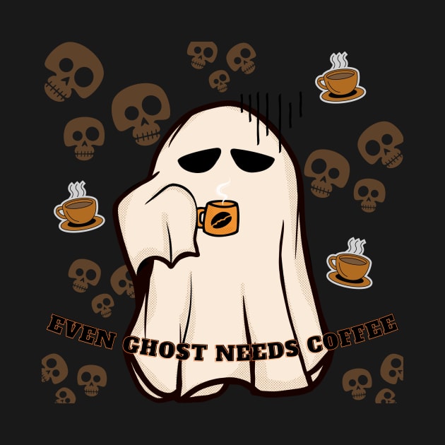 Even Ghost needs Coffee - Halloween by by Fre