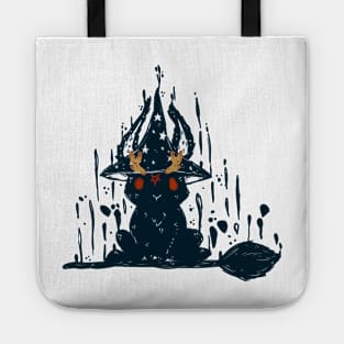 Witch bunny cute and spooky halloween 2022 decoration ink drawing Tote