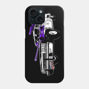 Highway Punchado Car Upgraded v. Blank Text Code Purple Phone Case