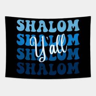 Shalom Blue and White Jewish humor Tapestry
