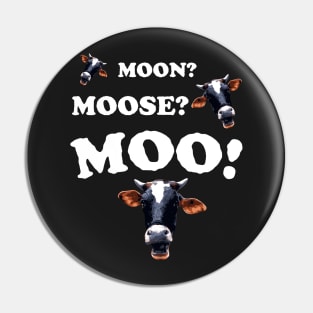 Cow Costume Funny Moo Halloween Pin