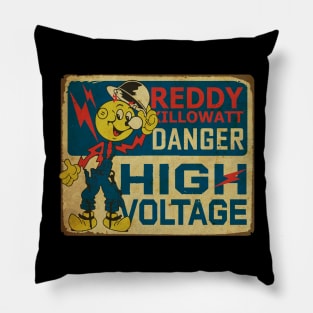 RETRO STYLE - reddy kilowatt HIGH VOLTAGE Pillow