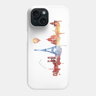 Watercolor Skyline of Paris Phone Case