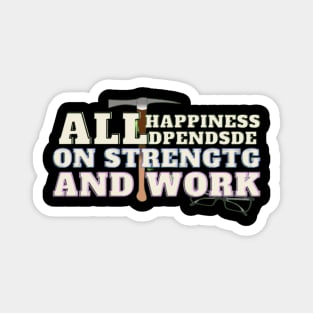 Happiness Strengts work Magnet