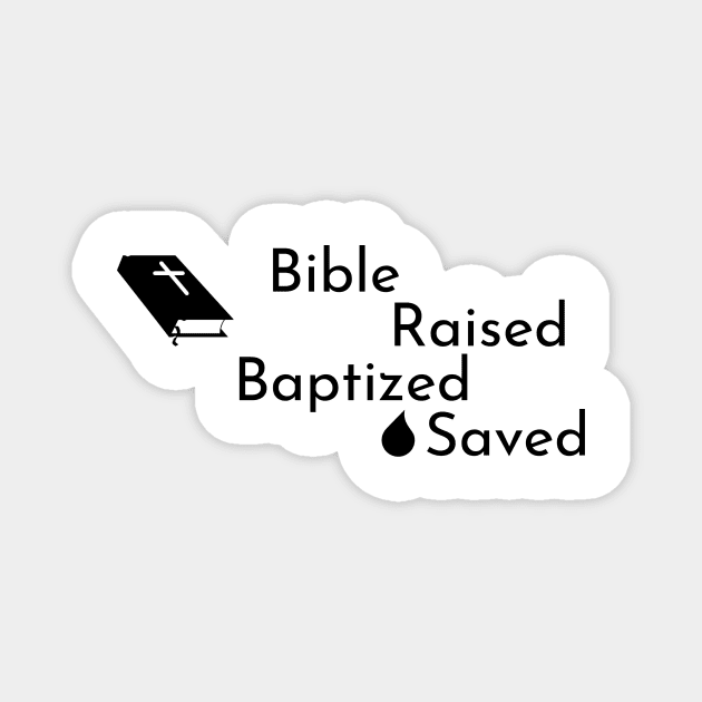 Bible Raised Baptized Saved Magnet by Red Squirrel