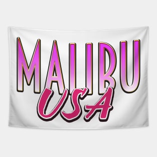 Malibu USA vintage text Tapestry