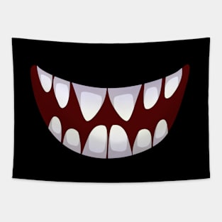 Big and scary monster's mouth Tapestry