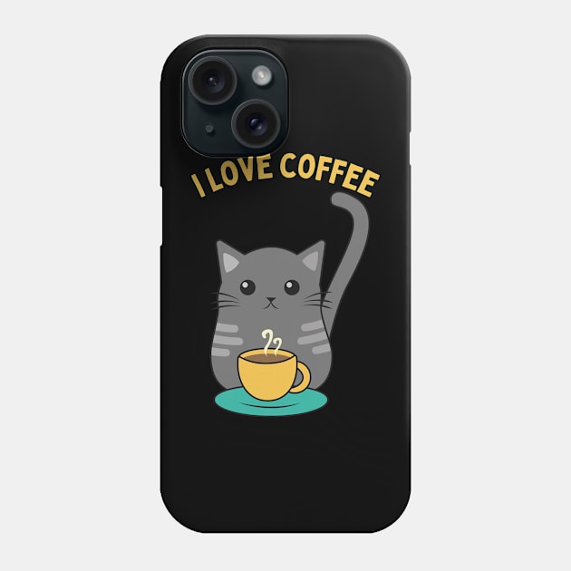 In need of coffee lover coffee addict Funny tired exhausted kitty Phone Case by BoogieCreates