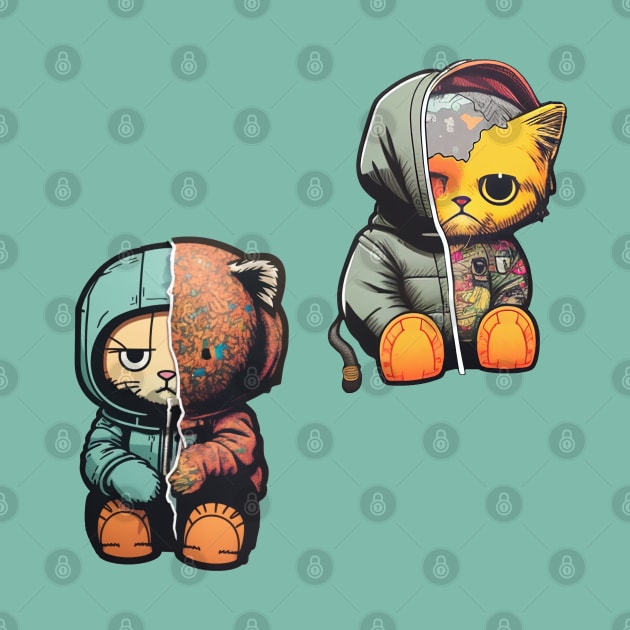 Street Cat Sticker Pack by Depressed Bunny