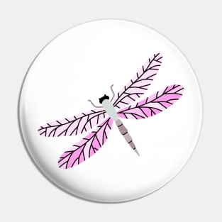 Colorful Hand Drawn Dragonfly, Nature, Spring Design Pin