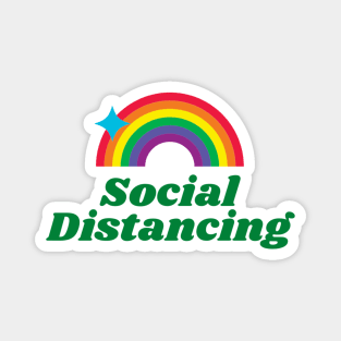 Social Distancing Rainbow Magnet