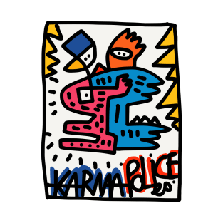 Graffiti Karma Police Doodle T-Shirt