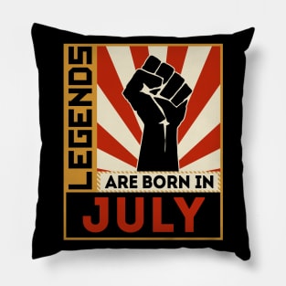 Legends Are Born In July Pillow