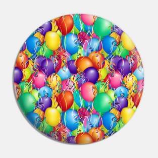 Birthday Balloon Pattern Pin