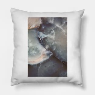 Celestial Blue Quartz Abstract, Right Pillow