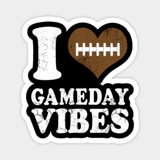 I Love Gameday Vibes Football Sports Magnet