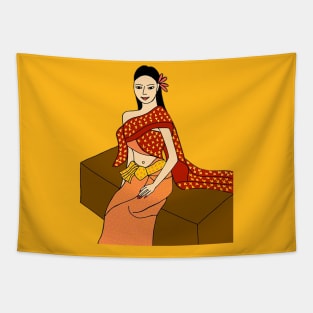 Thai Traditional Dress - Thai Beauty ! Tapestry