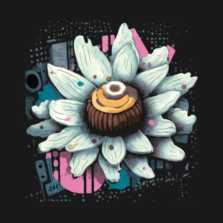 Abstract colourful flower illustration T-Shirt