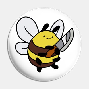 Happy Bee-Knife Pin