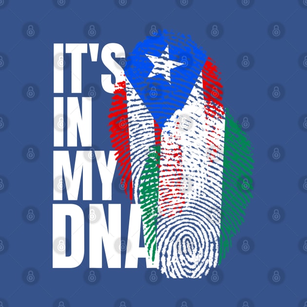 Nigerian And Puerto Rican Mix Heritage DNA Flag by Just Rep It!!