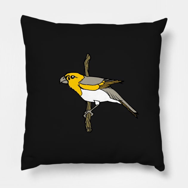 Hawaiian Palila Bird Pillow by William Gilliam