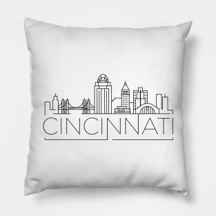 Cincinnati Minimal Skyline Pillow