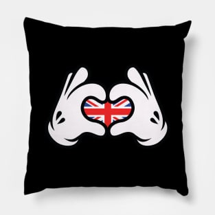 Hand Symbol of Love English Pillow