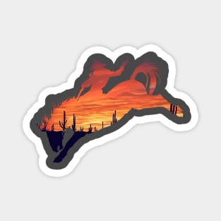 Bronco Rider 1: Desert Sunset Magnet