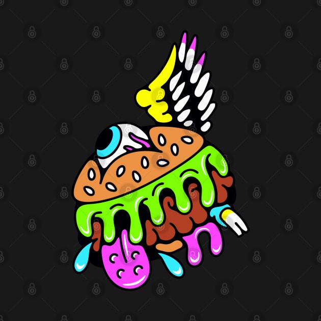 Burger food art by Bojes Art