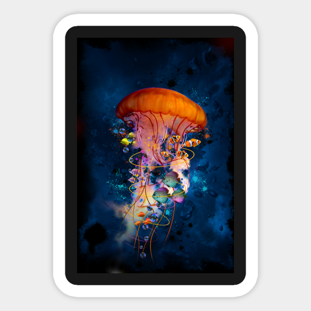 Jellyfish World - Ocean - Sticker