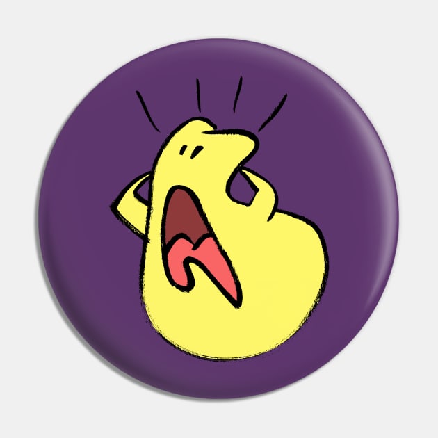 Yellow Yelling Doof Pin by joshthecartoonguy